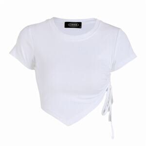 THE ASYMMETRICAL RUCHED TEE